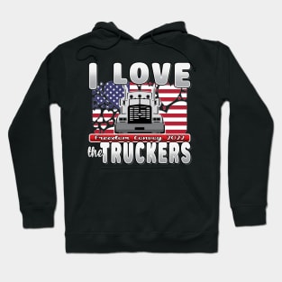 SUPPORT TRUCKERS - USA TRUCKERS FOR FREEDOM CONVOY USA FLAG - FREEDOM CONVOY 2022 -FLAG Hoodie